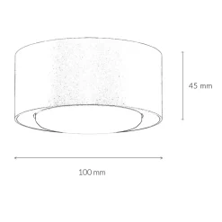 Kleiner Deckenstrahler Metall Ø10cm rund blendarm