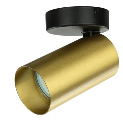 Kleiner Deckenstrahler Messing H:13cm GU10 elegant