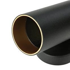 Kleiner Deckenstrahler Schwarz Gold H:13cm Ø7cm elegant