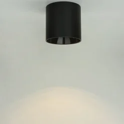 Kleiner Deckenstrahler Schwarz GU10 Ø12,7cm rund