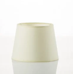 Kleiner Lampenschirm Tischleuchte Stoff Weiß E14