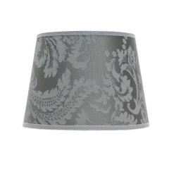 Kleiner Lampenschirm Tischleuchte Stoff Silber