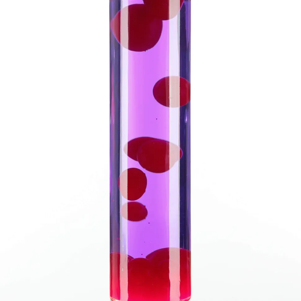 Knallige Lavalampe YVONNE Rot Lila Weiß H:38cm