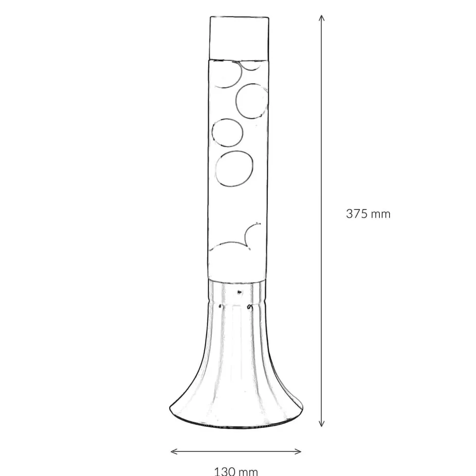 Knallige Lavalampe YVONNE Rot Lila Weiß H:38cm