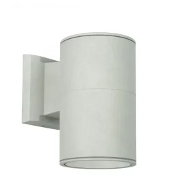 Kompakte Außenwandlampe rund IP54 Aluminium H:19cm