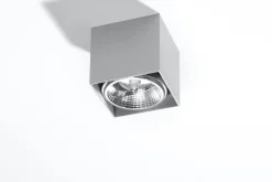 Kompakter Spot GELLIA Grau B:12cm eckig GU10