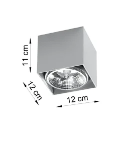 Kompakter Spot GELLIA Grau B:12cm eckig GU10