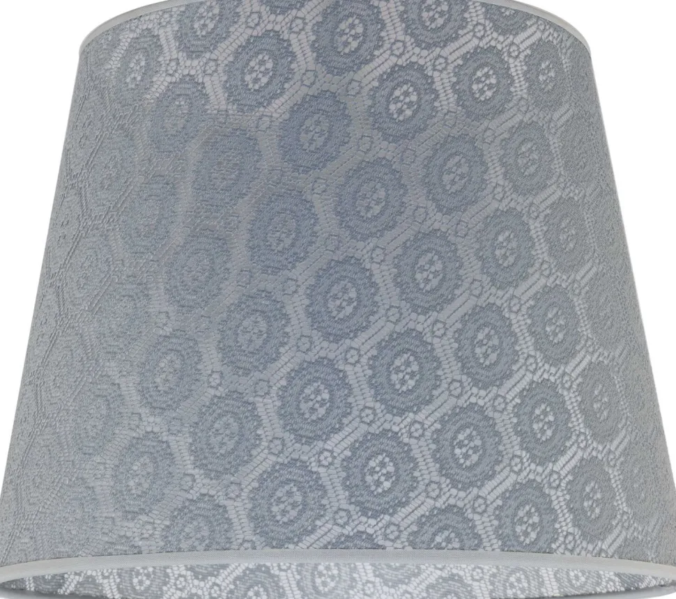 Konischer Lampenschirm Grau Hängelampe E27 Textil