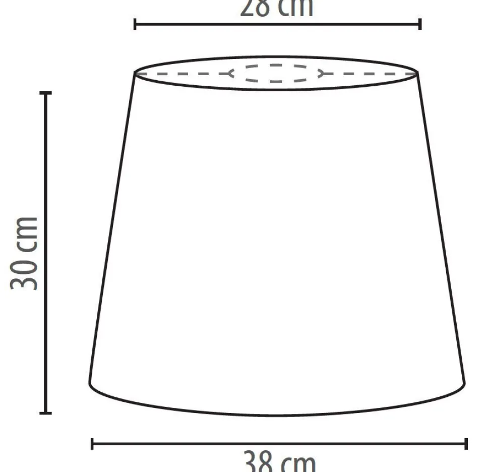 Konischer Lampenschirm Grau Hängelampe E27 Textil