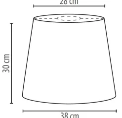 Konischer Lampenschirm Hängelampe Weiß E27 Stoff
