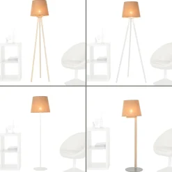 Konischer Lampenschirm WILLOW Stoff Stehlampe E27