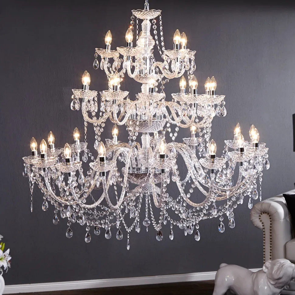 Kristall Lampe Designerleuchte Klassisch E14 Acryl