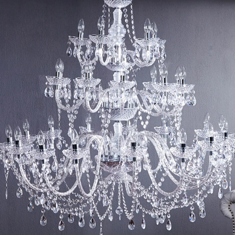 Kristall Lampe Designerleuchte Klassisch E14 Acryl