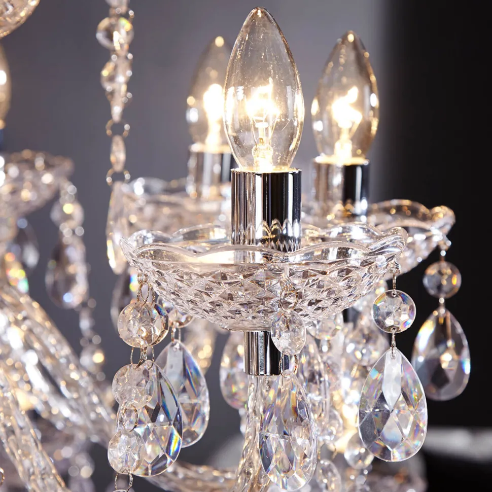 Kristall Lampe Designerleuchte Klassisch E14 Acryl