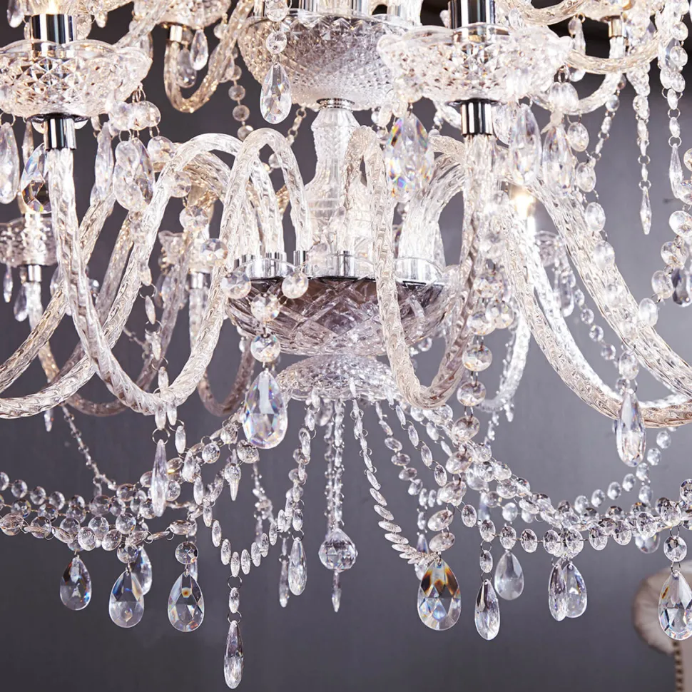 Kristall Lampe Designerleuchte Klassisch E14 Acryl