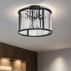 Kristallampe Decke rund Ø 40 cm für 3x E27