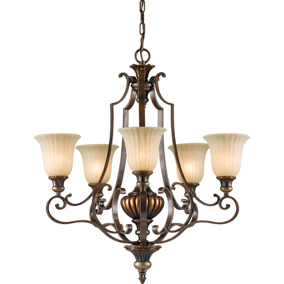 Kronleuchter ANABELL 5 Bronze 5-flmg kürzbar Lampe