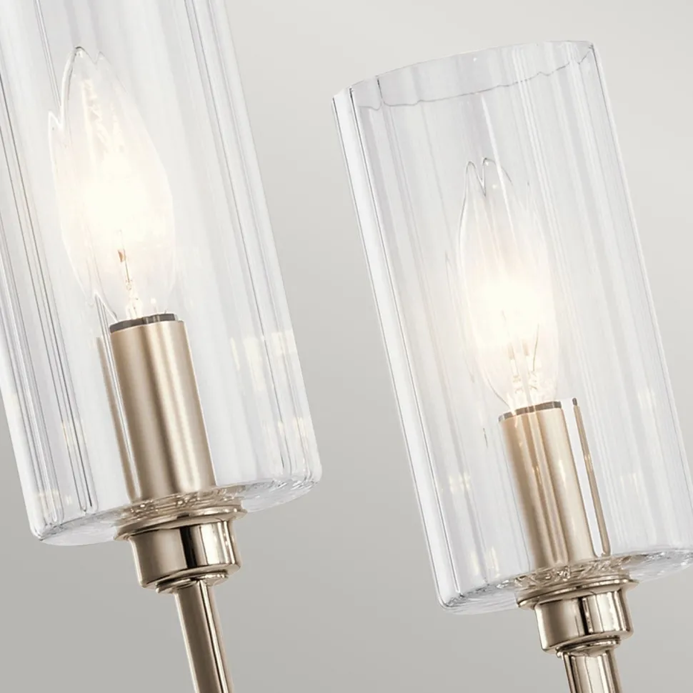 Kronleuchter Art Déco Metall Glas B: 68,6 cm H: max. 169,8 cm