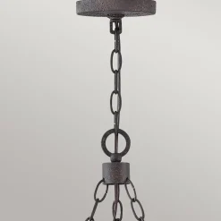 Kronleuchter außen Ø 61 cm IP44 E14 Metall Glas Ring