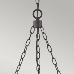 Kronleuchter außen Ø 61 cm IP44 E14 Metall Glas Ring