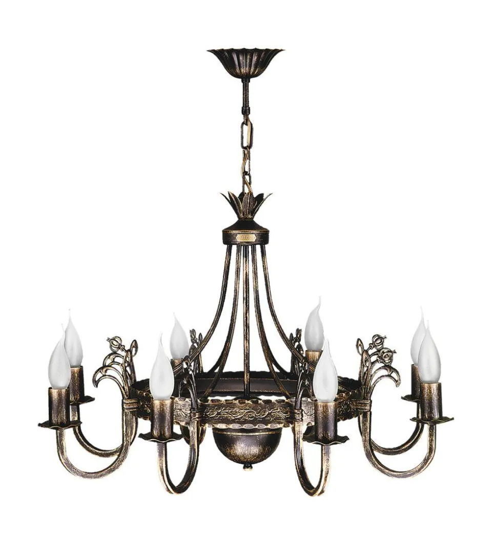 Kronleuchter BELRAND Shabby Braun Ø67cm Esszimmer