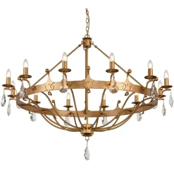 Kronleuchter CAMELOT 10 Gold Ø116cm kürzbar Lampe