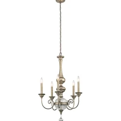 Kronleuchter CANDELA 13 in Silber Gold 5xE14 Lampe