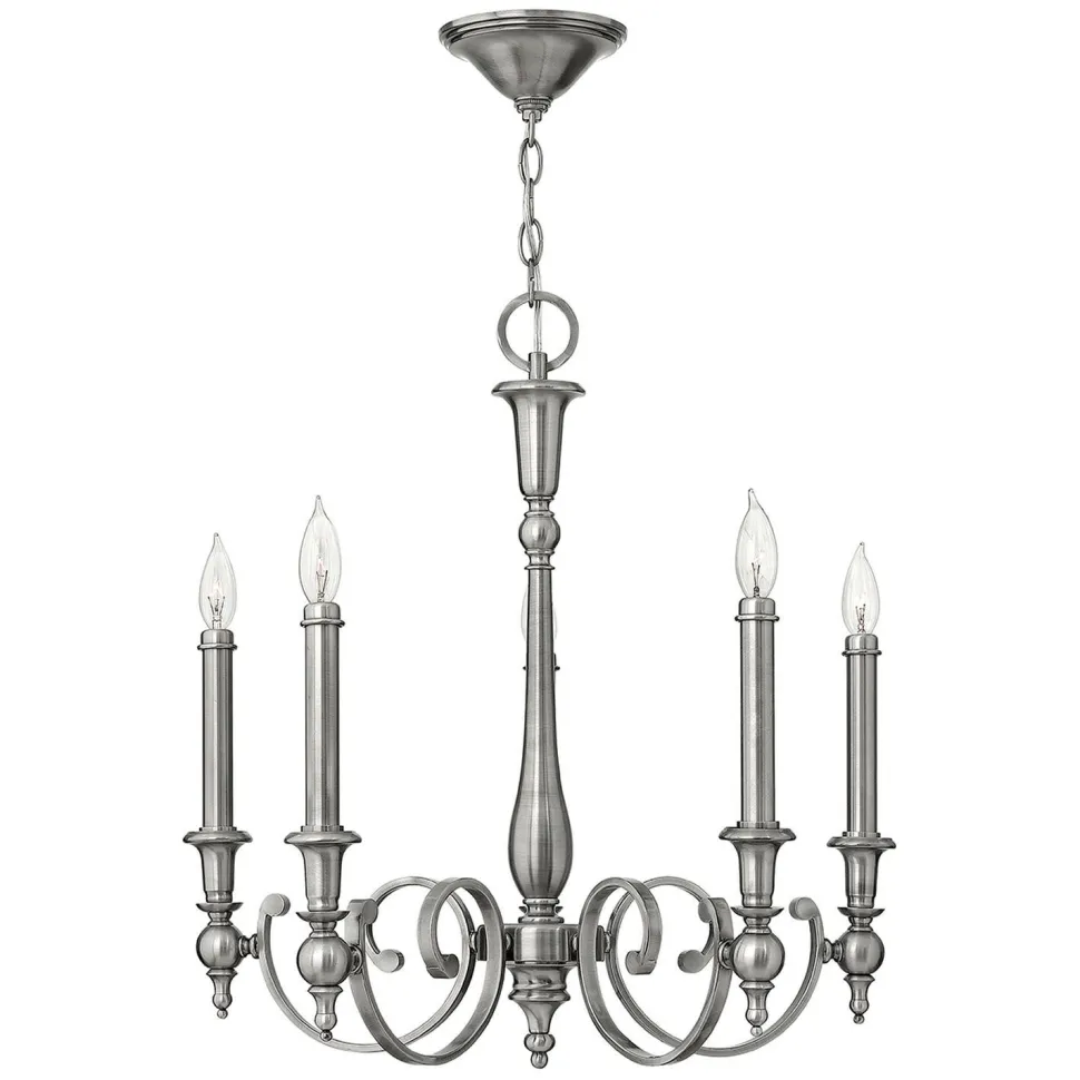 Kronleuchter CANDELA 16 Nickel 5xE14 kürzbar Lampe