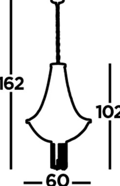 Kronleuchter Esszimmer Ø 60 cm 5-flammig E14 rund