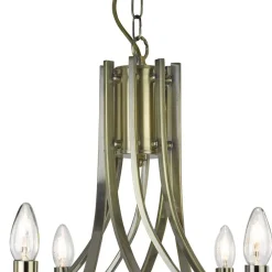 Kronleuchter 8-flammig in Messing Antik E14 Metall