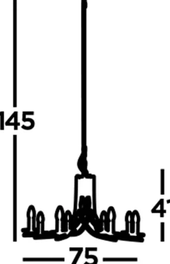 Kronleuchter 8-flammig in Messing Antik E14 Metall
