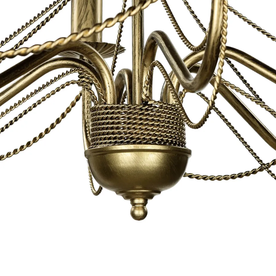 Kronleuchter Gold Metall Rustikal 6-flammig E14