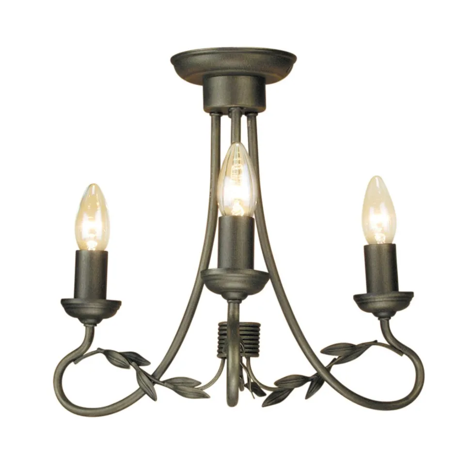 Kronleuchter GOTICA 6 Gold Schwarz kürzbar Lampe