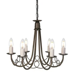 Kronleuchter GOTICA 5 in Gold 6xE14 kürzbar Lampe