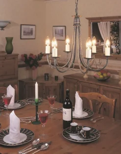 Kronleuchter GOTICA 5 Schwarz kürzbar 6-flmg Lampe