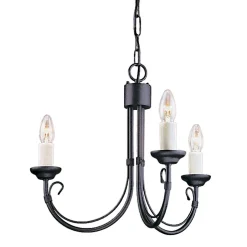 Kronleuchter GOTICA 2 Schwarz Metall 3-flammig