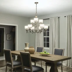 Kronleuchter groß mit Schirm Modern CANELADO