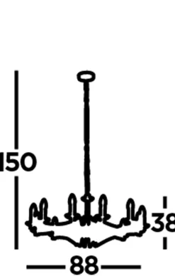 Kronleuchter in Messing Antik E14 Metall 12-flammig Ø 88 cm