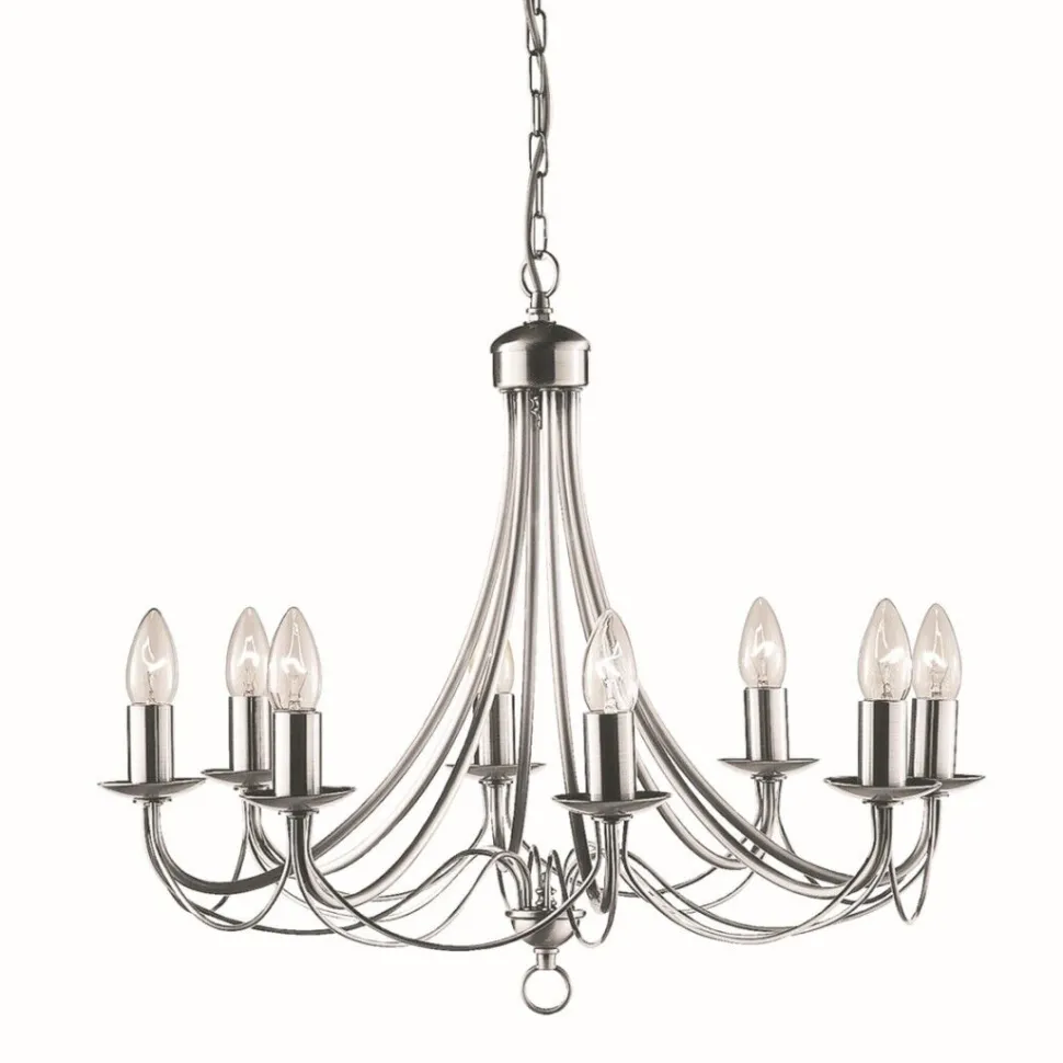 Kronleuchter in Silber 8-flmg.