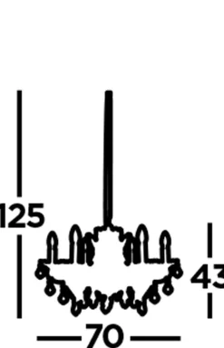 Kronleuchter Kristall Ø 70 cm Messing Antik 6-flammig E14