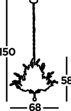 Kronleuchter Kristall Ø 68cm H: max. 1,5m verstellbar 7x E14