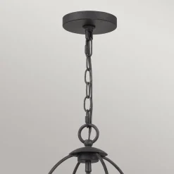 Kronleuchter Landhaus Rustikal Ø 40,5 cm Shabby Grau 4x E14