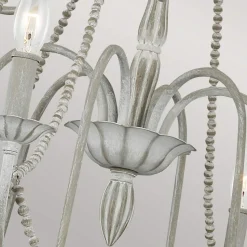 Kronleuchter Landhaus Shabby B: 81,3 cm H: max. 311 cm Grau