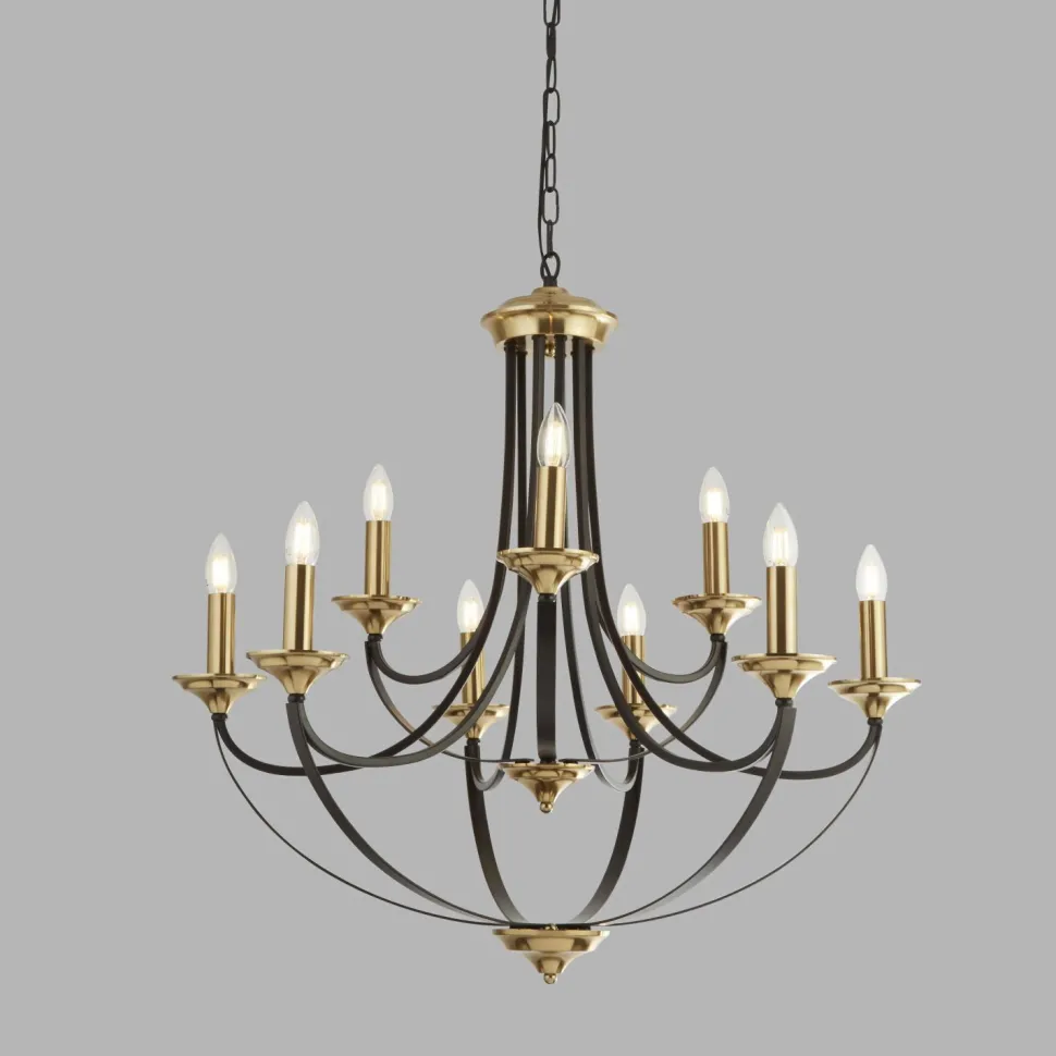 Kronleuchter Metall Ø 78 cm 9-flammig E14 in Bronze JORGE