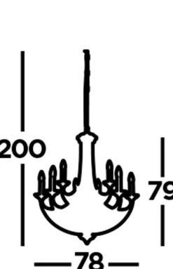 Kronleuchter Metall Ø 78 cm 9-flammig E14 in Bronze JORGE