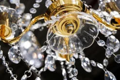 Kronleuchter Metall Acryl Kerzen 5-flammig E14