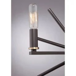 Kronleuchter Metall 3-flammig verstellbar in Bronze NELI