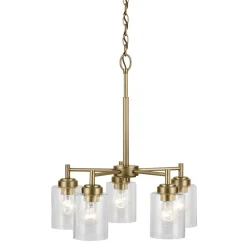 Kronleuchter Metall Glas 50,2 cm breit H: max. 144,4 cm