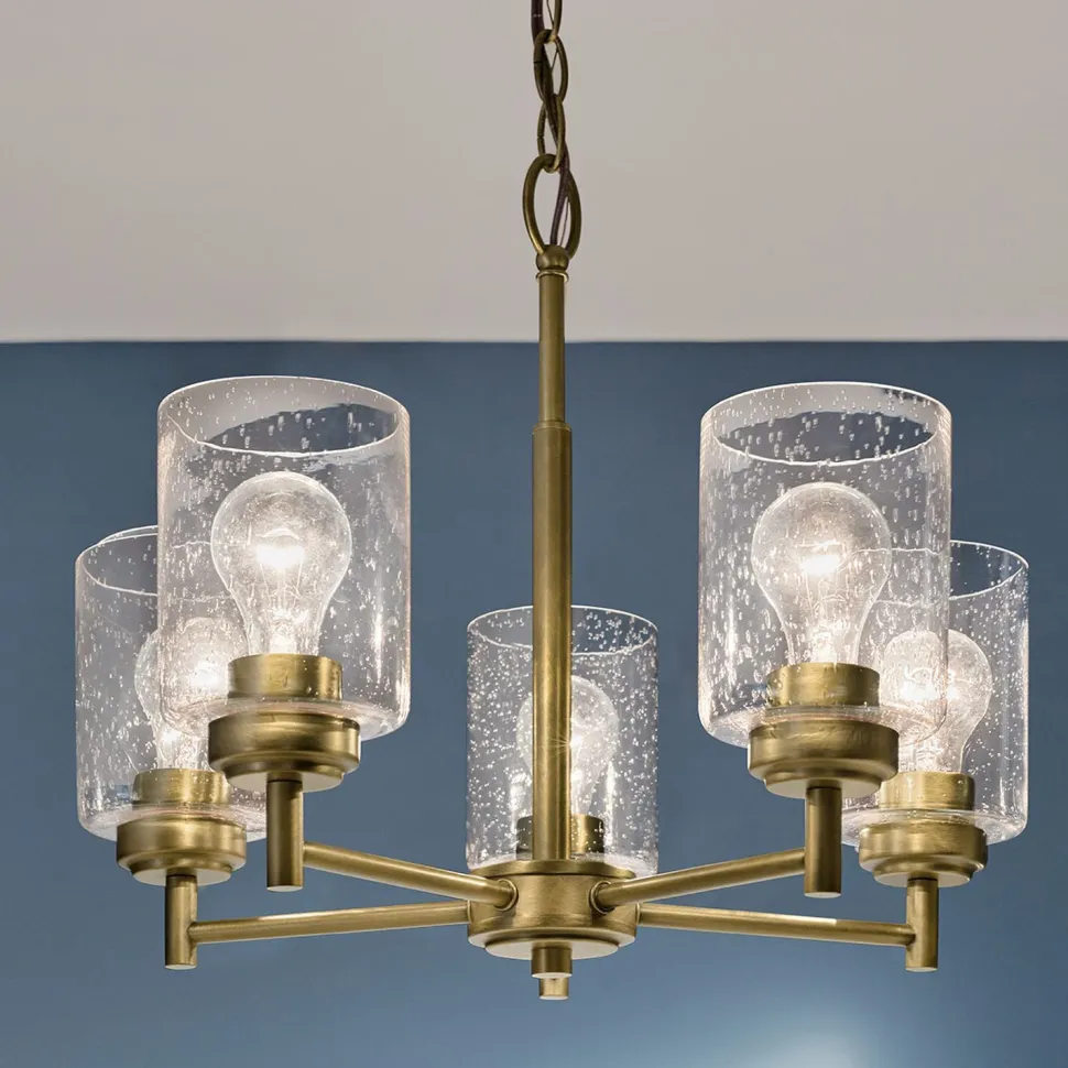 Kronleuchter Metall Glas 50,2 cm breit H: max. 144,4 cm