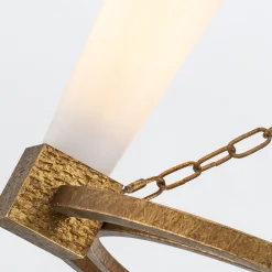 Kronleuchter Metall Glas 83,8 cm breit H: max. 205,7 cm Ring